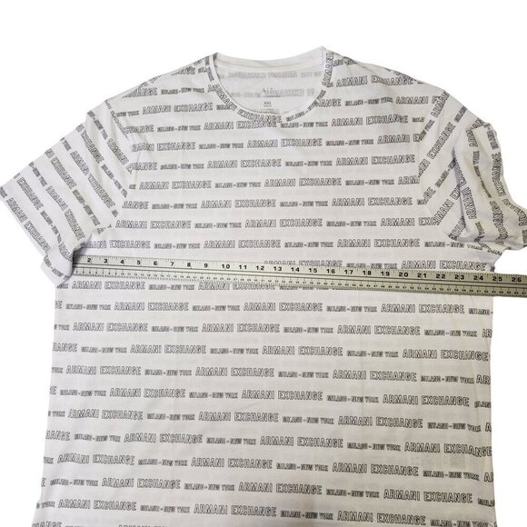 Armani Exchange Men's T-Shirt Short Sleeve Disinger Milano NY White XXL‎ - Picture 3 of 15